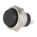 Push buton, monostabil, negru, ON-(OFF), 1A, 250VAC, orificiu montare Ø16mm, PS26BBK