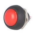 Push buton, monostabil, rosu, OFF-(ON), 1A, orificiu montare 12mm, PS33BRD