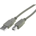Cablu USB A mufa, USB B mufa; nichelat; 1.8m; gri; CU201-018-PB
