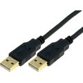 Cablu USB 2.0; USB A mufa, din ambele parti; aurit; 1.8m; CU203G-B-018-PB