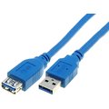 Cablu USB 3.0; USB A soclu, USB A mufa; nichelat; 1.8m; albastru; CU302-018-PB