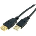 Cablu USB 2.0; USB A soclu, USB A mufa; aurit; 1.8m; CU202G-B-018-PB