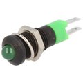 Lampa semnalizare, 12-14V, LED verde, orificiu montare 8.2mm, SMRD08212