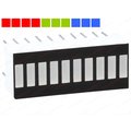 Bargraph cu LED-URI, 10 segmente, 4x rosu, 3x verde, 3x albastru, OSX10201-RGB1, OPTOSUPPLY