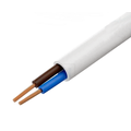Cablu 2x0.75mm2, flexibil, litat, rotund, cu manta de PVC, alb, MYYM-2x0.75W