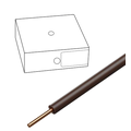 Conductor 0.75mm2, solid, pt montaj,  maro, H05V-U075BR,
