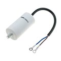 Condensator pornire motor, 30uF, 450V, fir cu papuc, surub, CBB60G-30/450