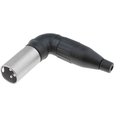 Conector XLR, tata, 3 PINI, 90 grade, AC3MBR