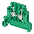 Conector sina, 1 pista, 2 borne, 24A, 0.5-2.5mm2, verde, ZG-G2.5-GN