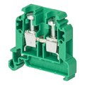 Conector sina, 1 pista, 2 borne, 57A, 0.5-10mm2, verde, ZG-G10-GN