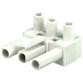 Conector fir fir, regleta deconectabila, 400V, 16A, 3 piste, tata, alb, BMB9031