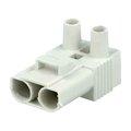 Conector 2 cai, mama, regleta deconectabila, 400V, 16A, alb, BMB9022