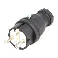 Conector alimentare AC; TAURUS; mufa tata; 2P+PE; 16A; 0521-S