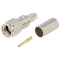 Conector coaxial, mufa SMA, tata, reverse, 50 ohmi, cablu RG58, SMA50R2RG58W31, UNICON